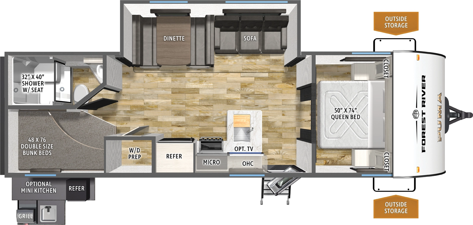 Puma Camping Edition 283BHCE Floorplan